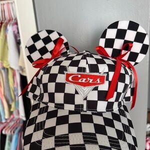 Disney Cars Checkered Cap with Red Accents